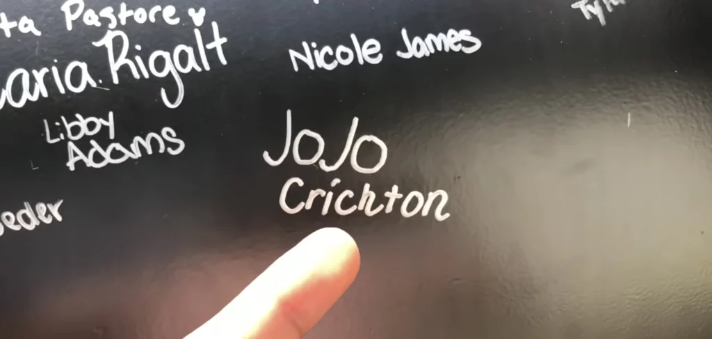 JoJo Crichton's signature on new Tron ride at Magic Kingdom