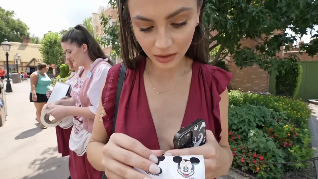 Krista Lynn with stickers at Epcot for 4th of July 2023 