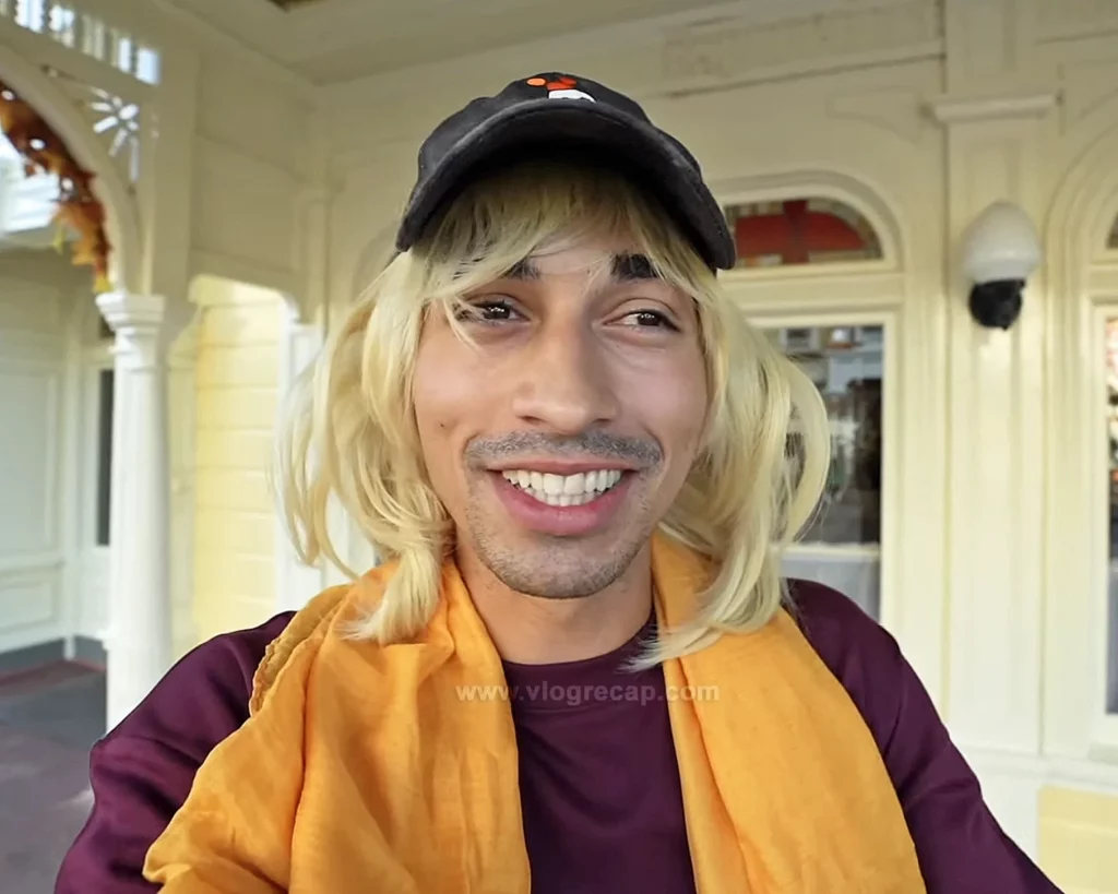 JoJo Crichton in blond wig playing young Arthur at Mickey's Not-So-Scary Halloween Party 2023
