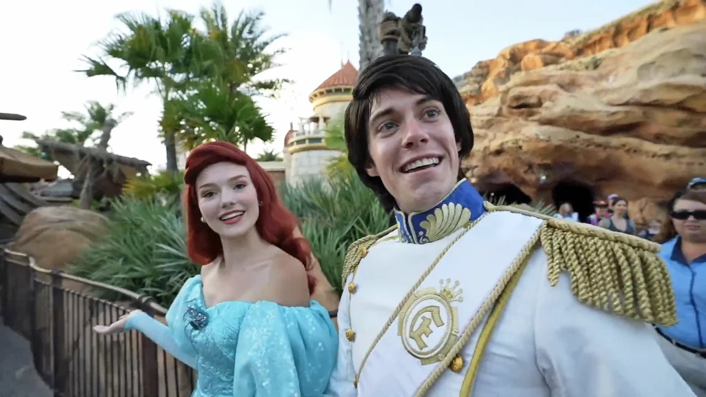 Ariel and Prince Eric, played by Nick Lamb